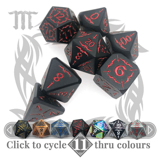 Metal Ravenloft D&D Dice