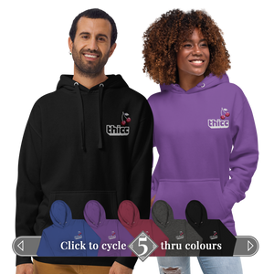 Open image in slideshow, Thicc Unisex Hoodie (Dark Colours)
